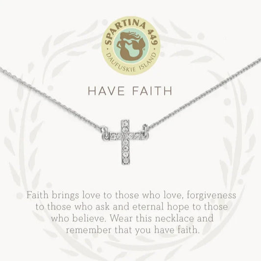 Sea La Vie Necklace Have Faith Cross Silver