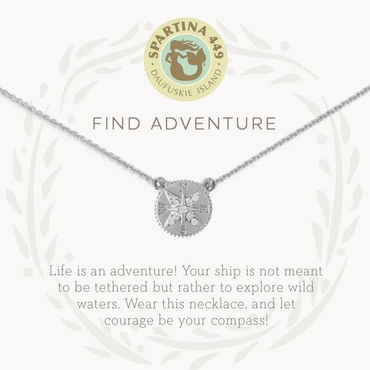 Sea La Vie Necklace Adventure Compass Silver