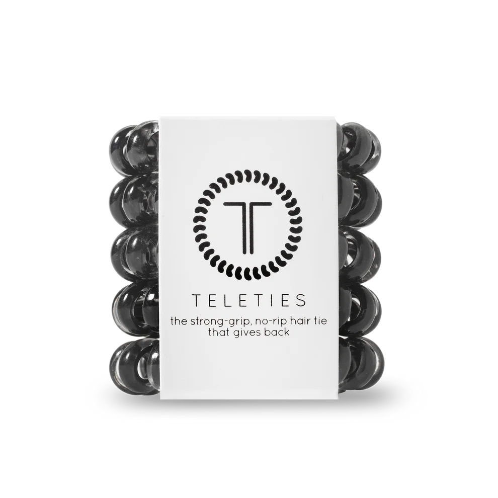 Jet Black Tiny Hair Ties