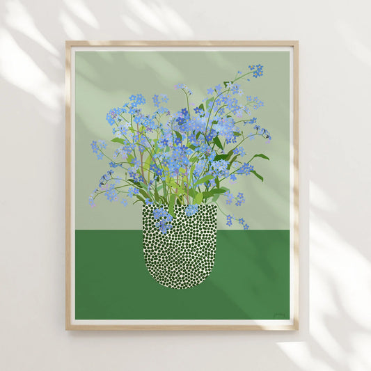 Forget Me Not Art FRAMED