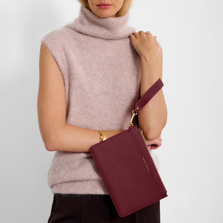 Hallie Wristlet Pouch Cherry