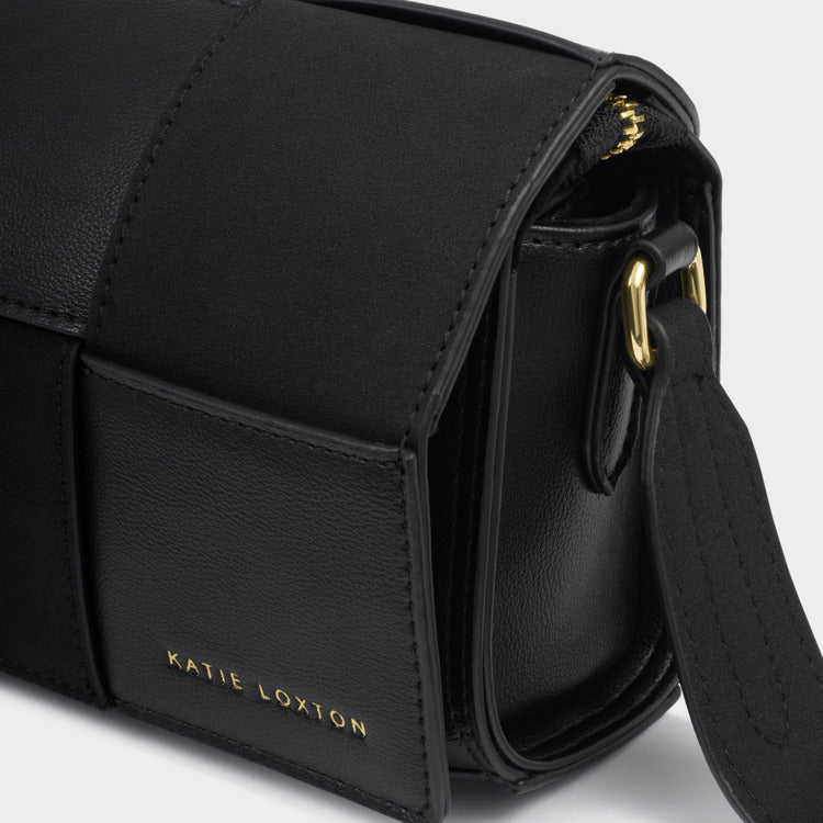 Taya Crossbody Bag Black Suedette