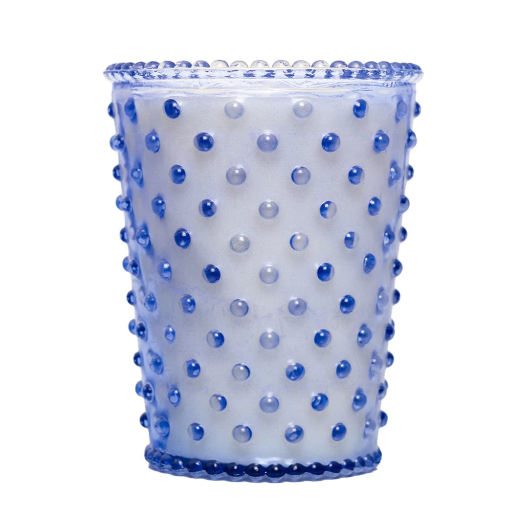 Lavender Hobnail Glass Candle
