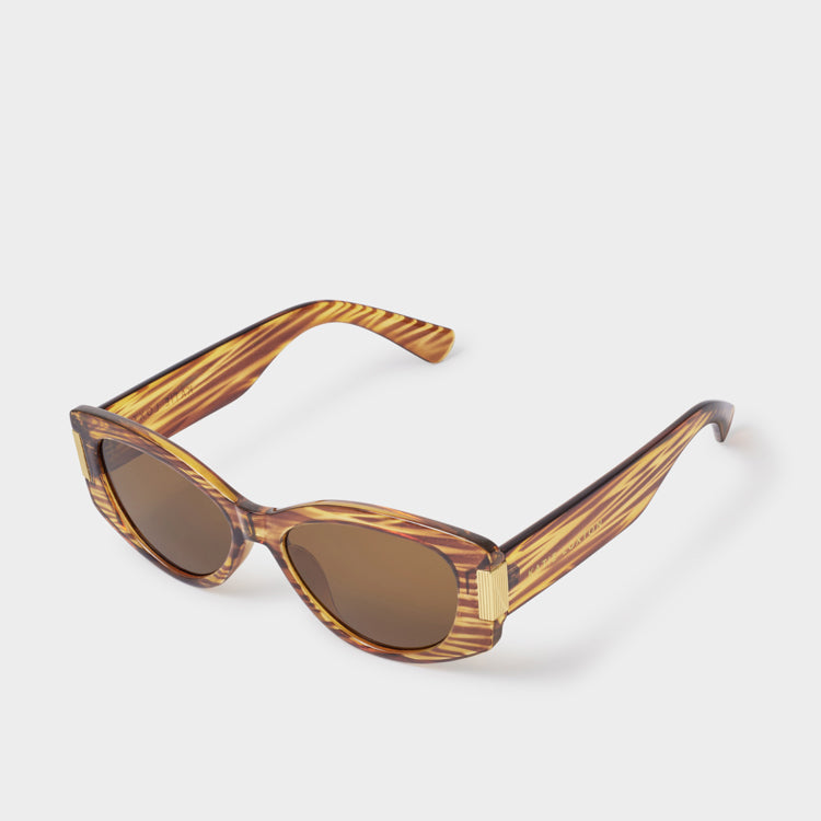 Rimini Sunglasses Striped Brown Transparent