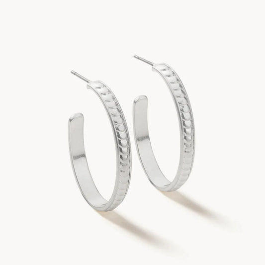 Naia Bitty Hoop Earrings Silver