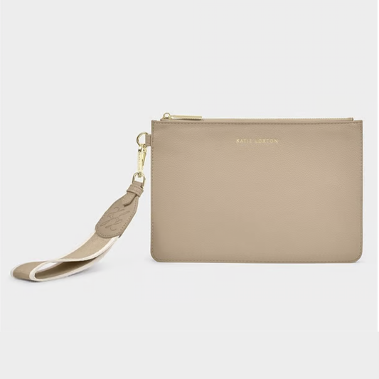 Lottie Light Taupe Wristlet