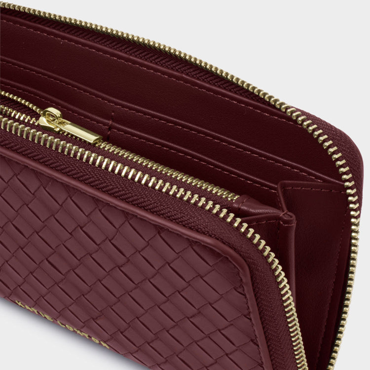 Nova Cherry Woven Texture Large Wallet/Clutch