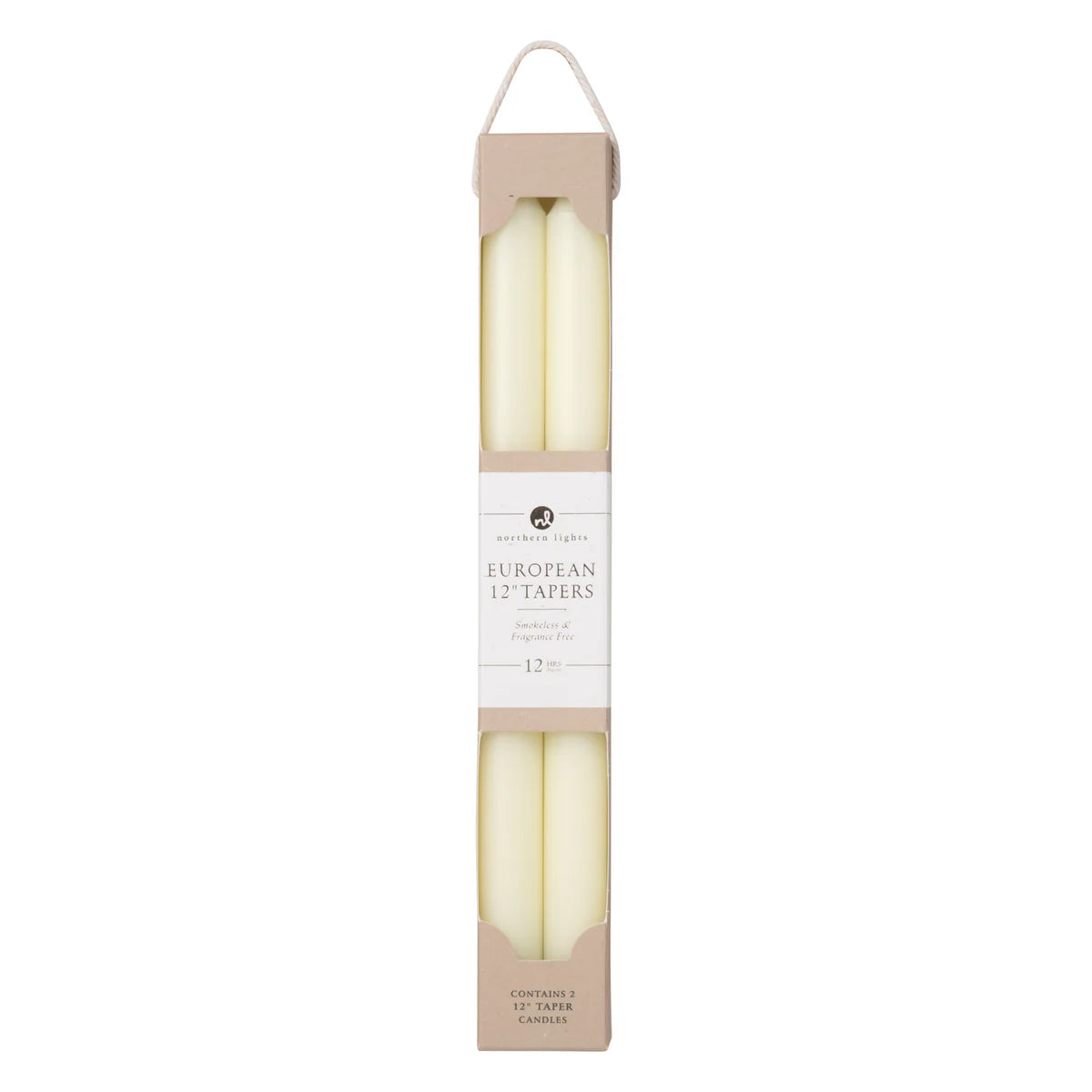 Ivory 12" Tapers 2pk