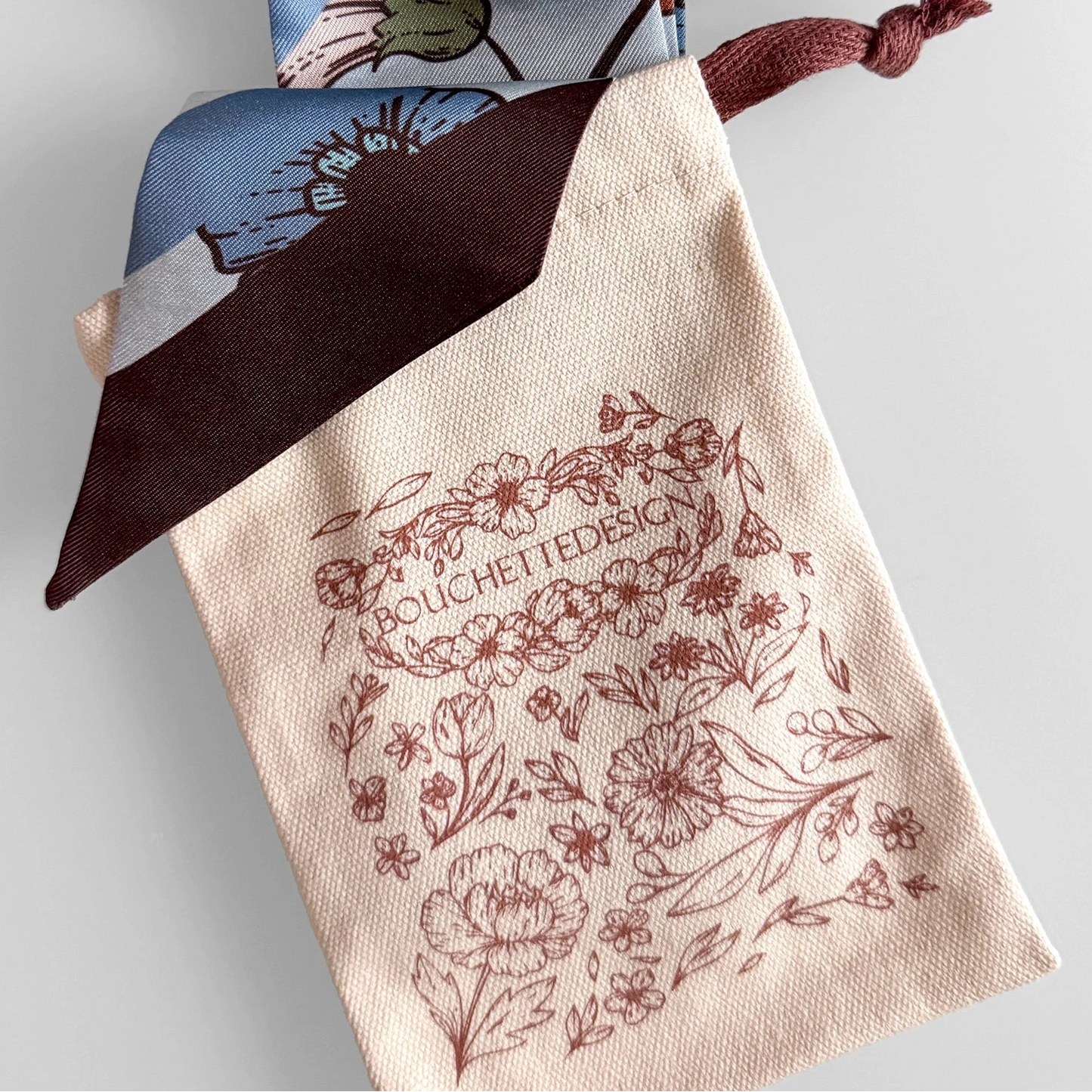 Gentle Fern Skinny Silk Scarf
