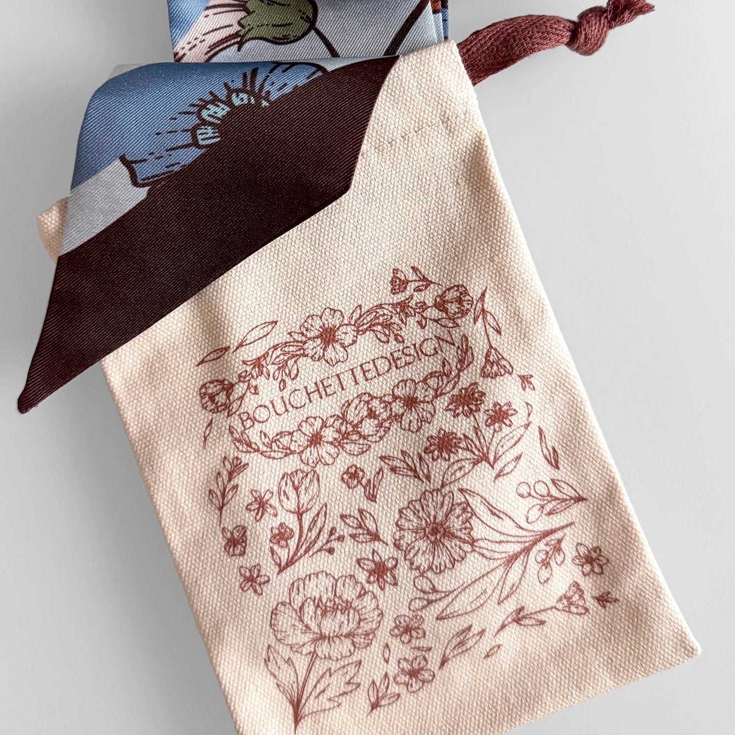 Floral Buzz Skinny Silk Scarf