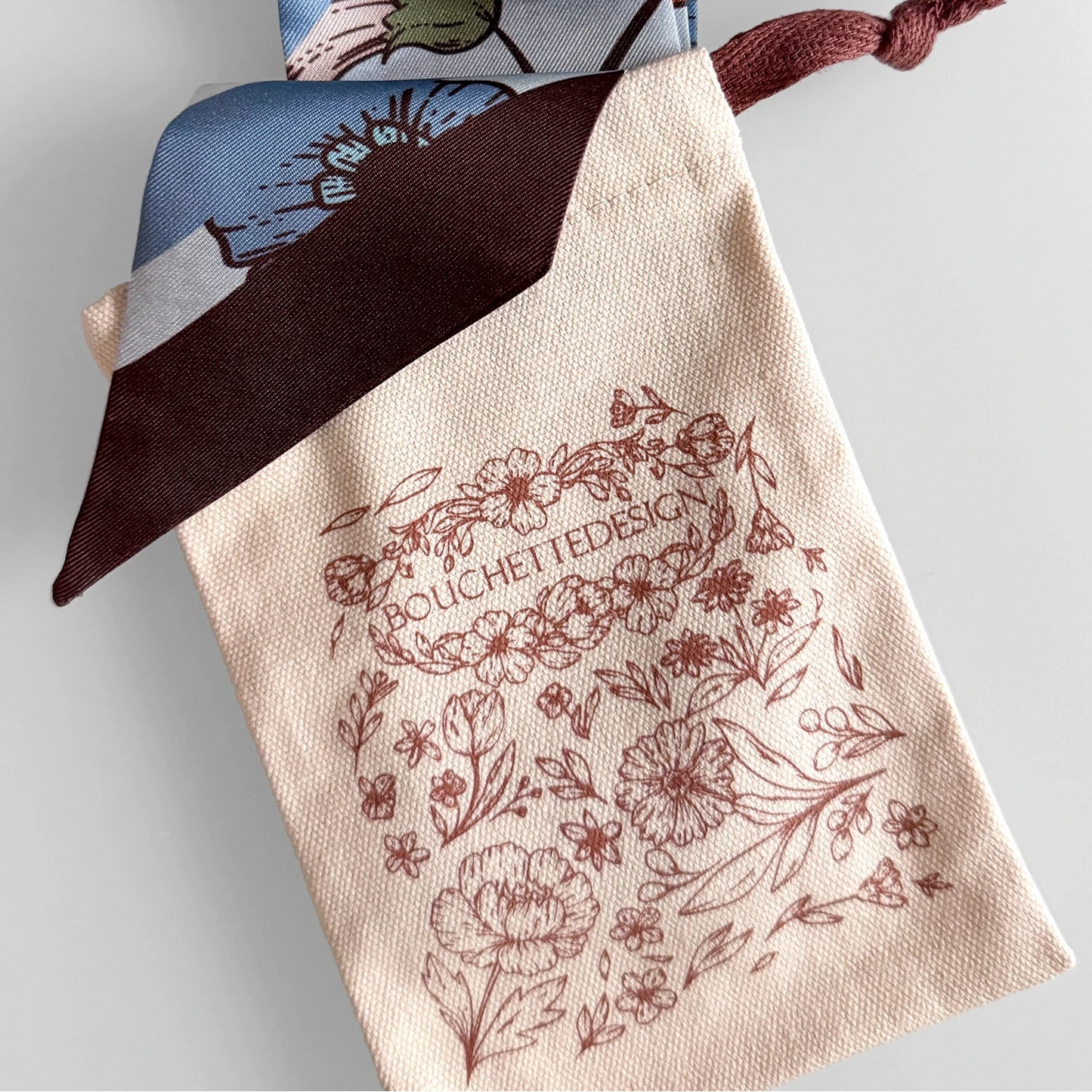 Lady Bug Fleur Skinny Silk Scarf