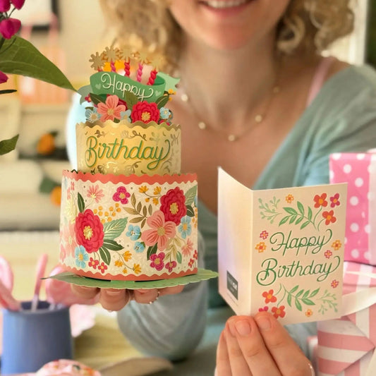 Mini Blooming Birthday Cake Pop-up Card