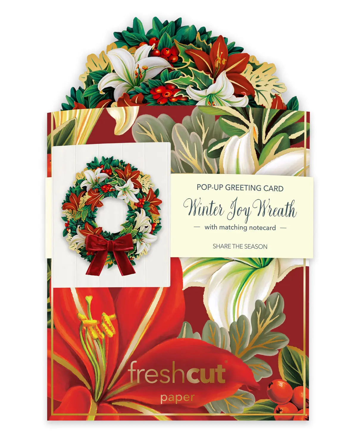 Mini Winter Joy Wreath Pop-up Card