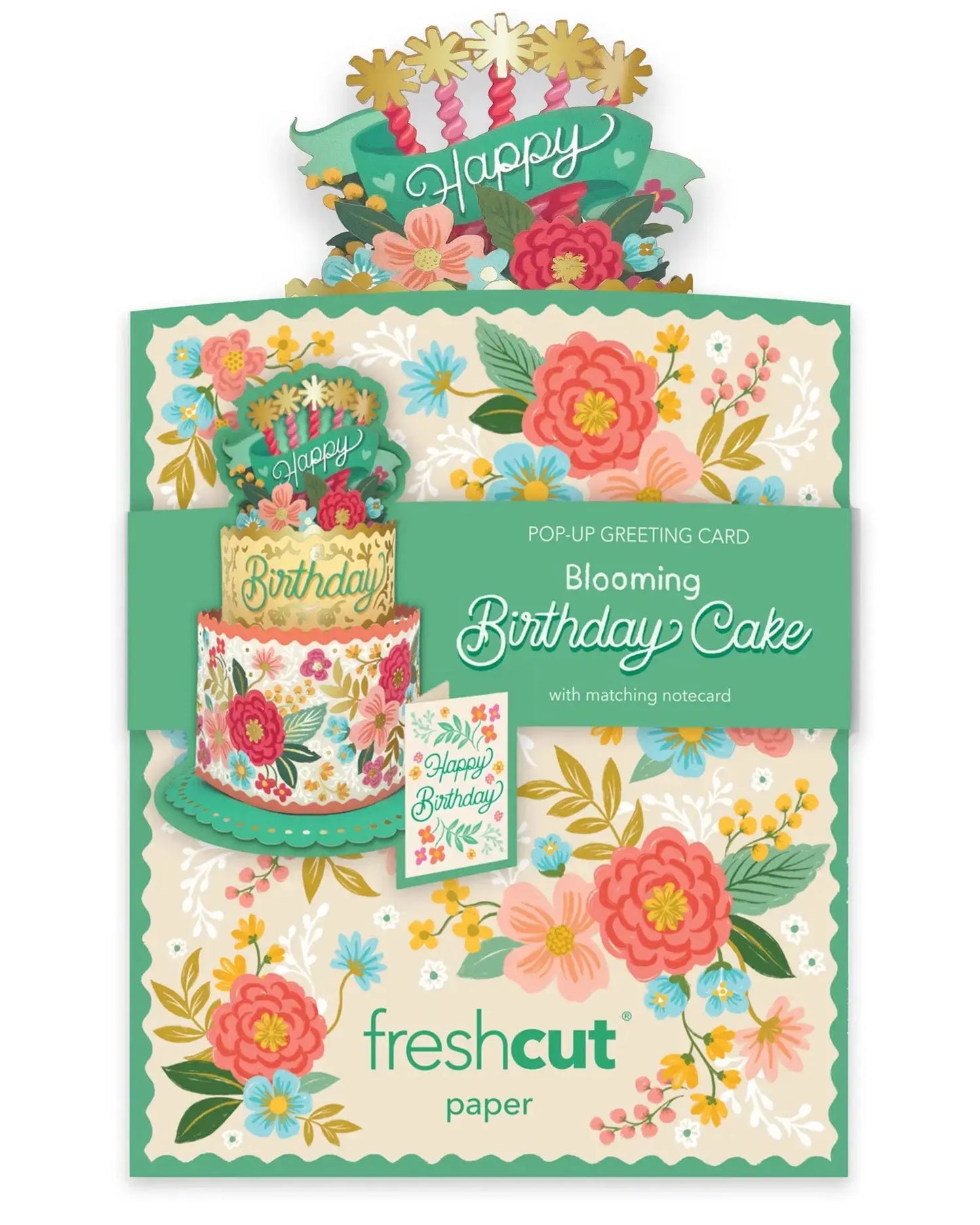 Mini Blooming Birthday Cake Pop-up Card