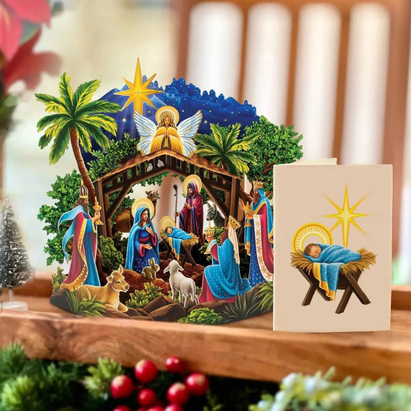 Mini Starlit Nativity Pop-up Card
