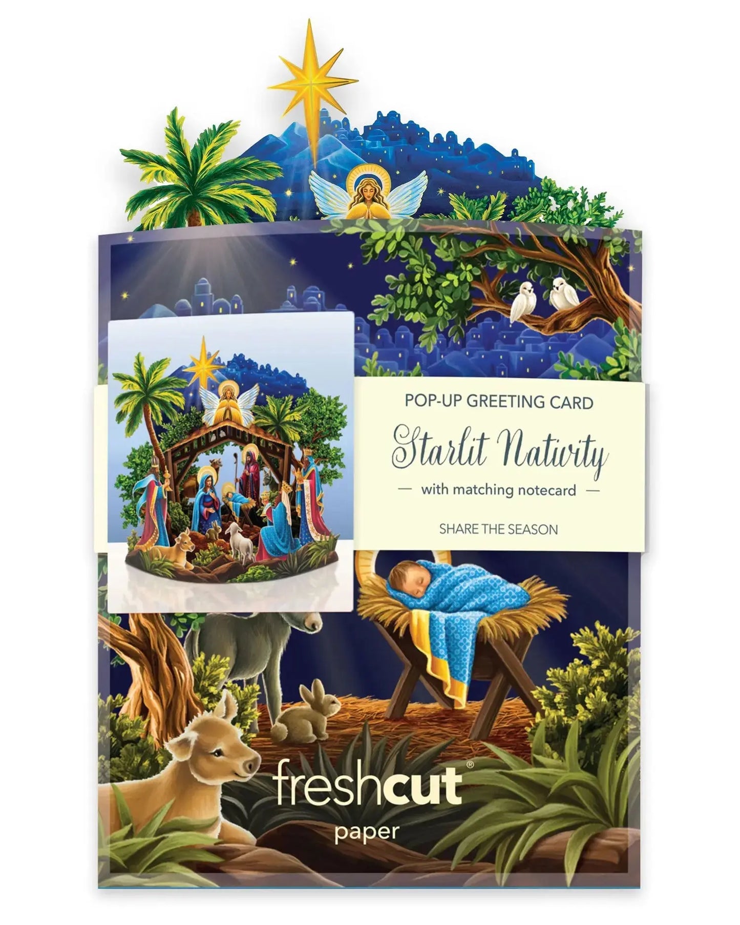 Mini Starlit Nativity Pop-up Card