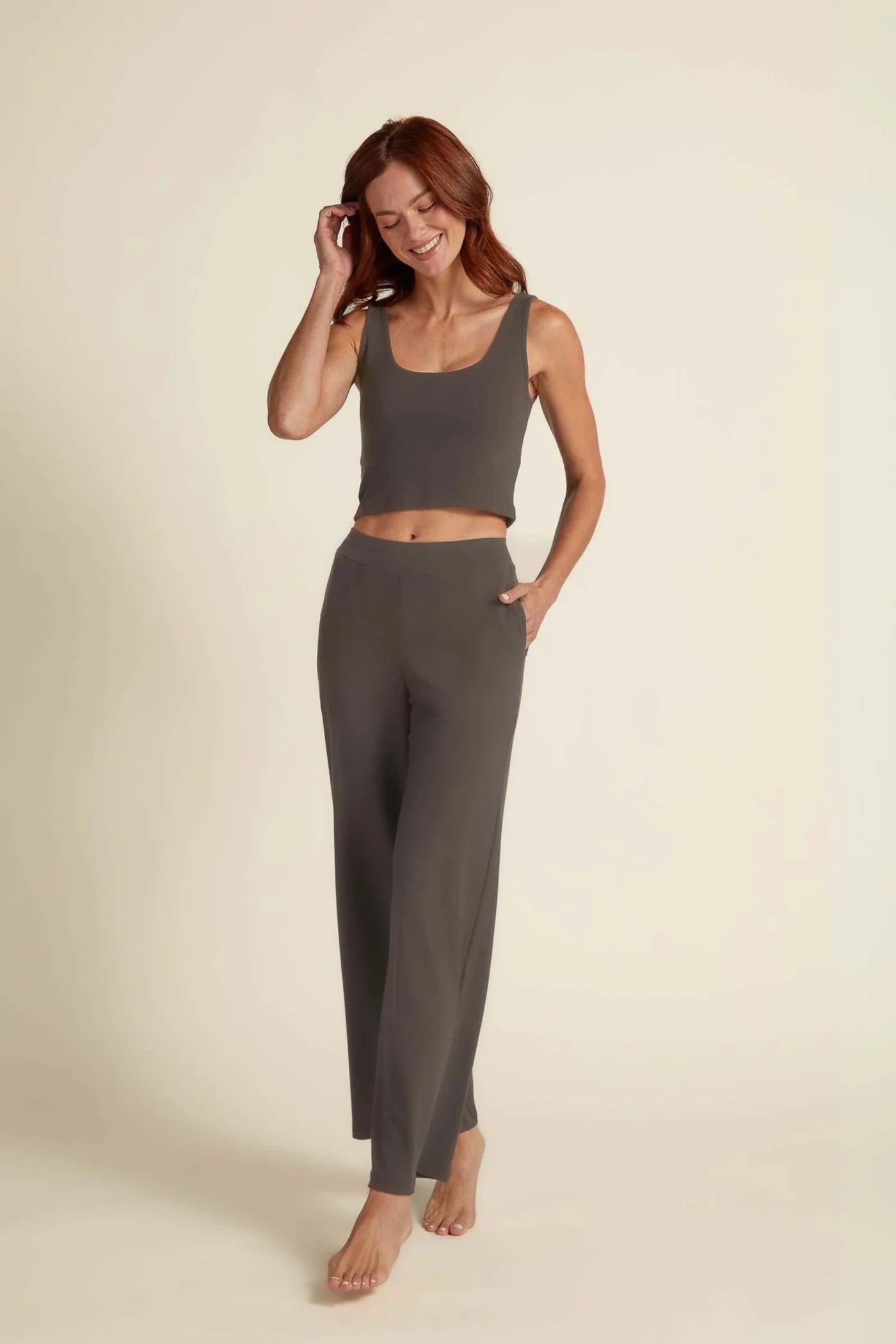 Straight Leg Pant Soft Grey