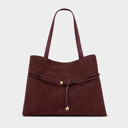Lori Cherry Suedette Tote Bag