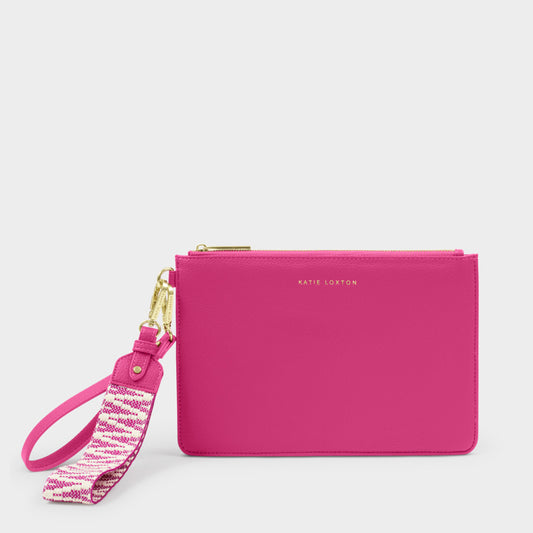 Hallie Wristlet Pouch Fuchsia