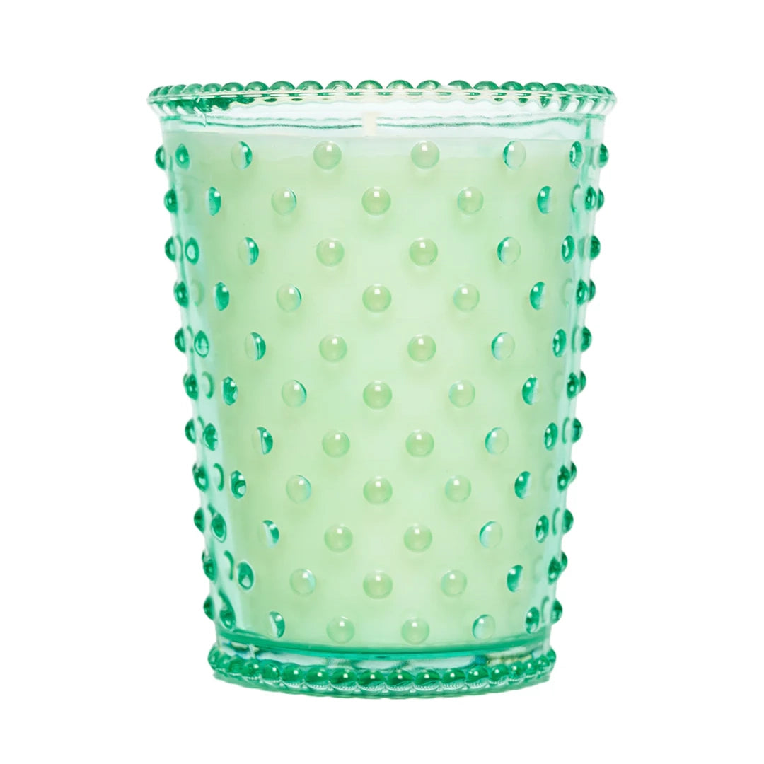 Marine Hobnail Glass Candle