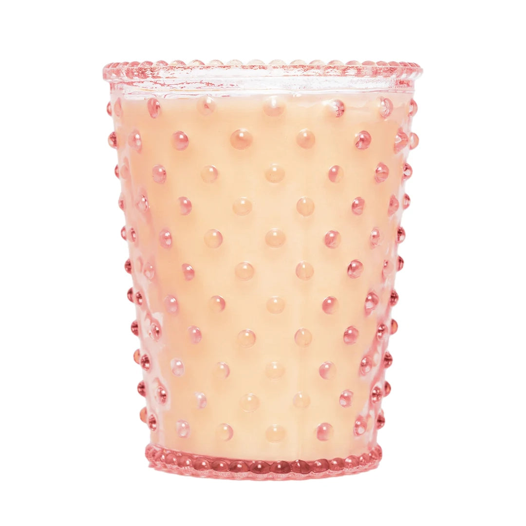 Honeysuckle Hobnail Glass Candle