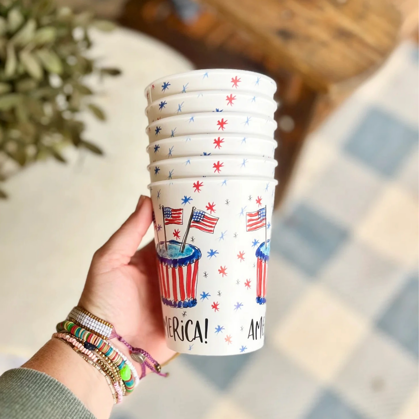 HBD America Reusable Cups, Set of 6