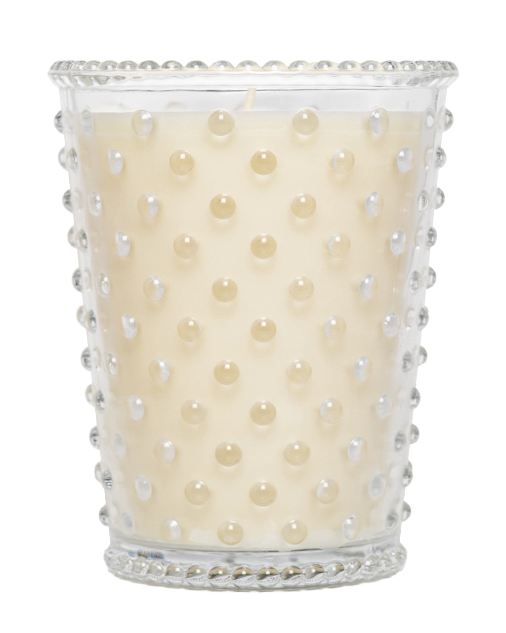 Creme Fresh Hobnail Glass Candle
