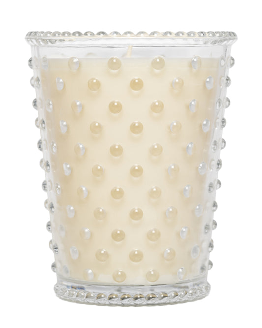 Creme Fresh Hobnail Glass Candle
