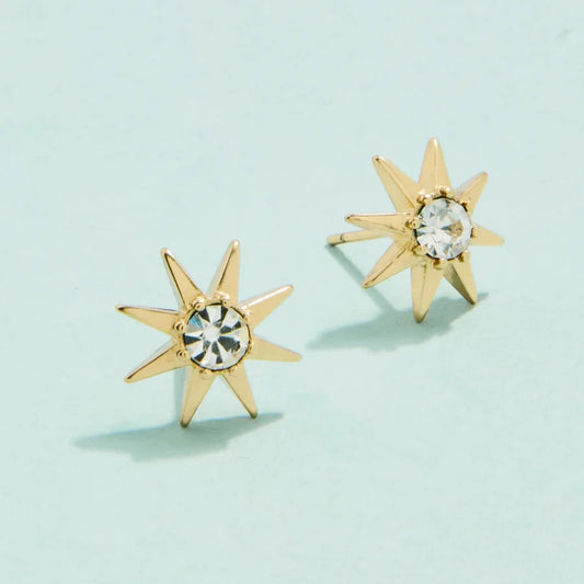 SP Star Bright Stud Earrings Crystal/Star