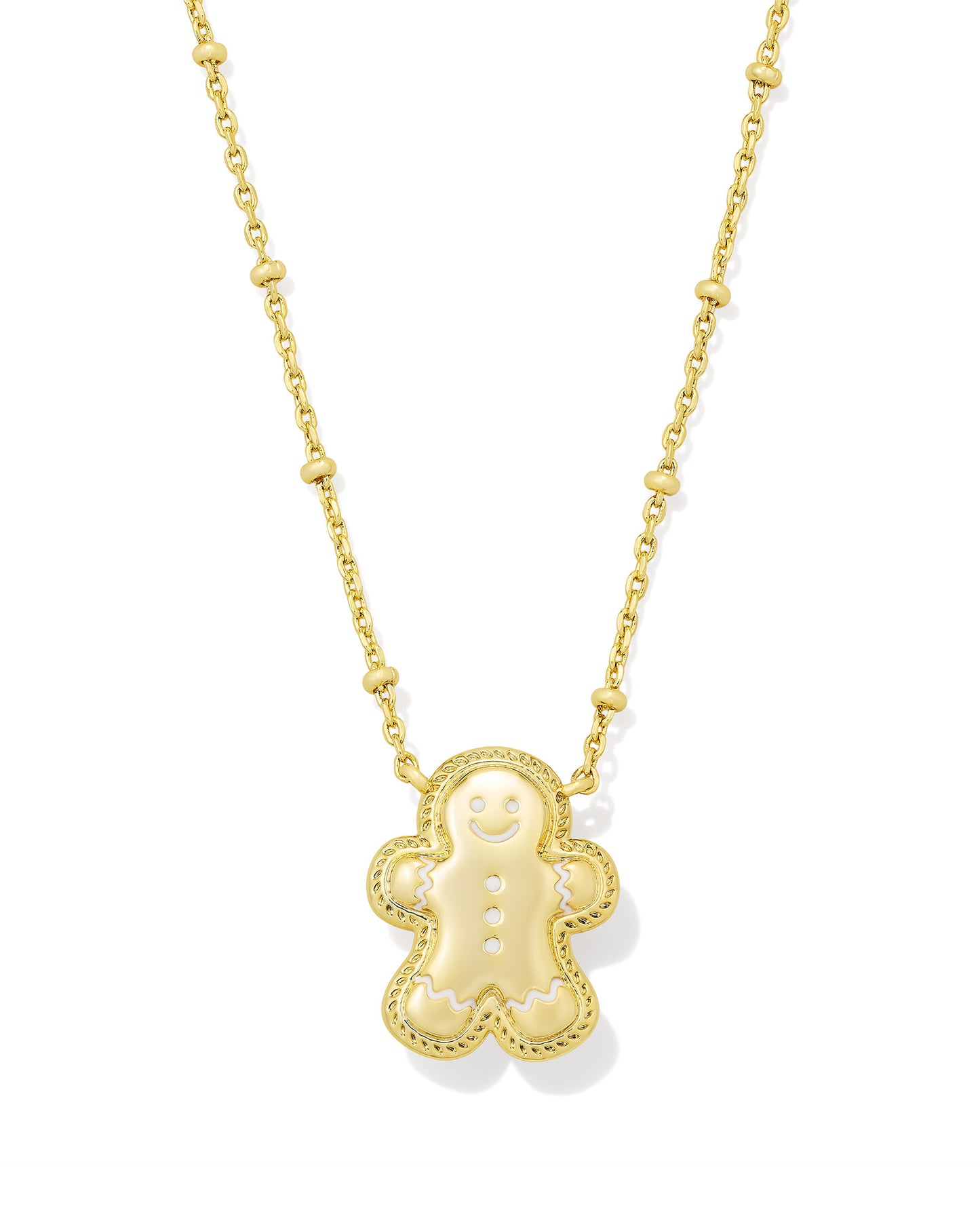 Gingerbread Short Pendant Necklace Gold Brown Goldstone