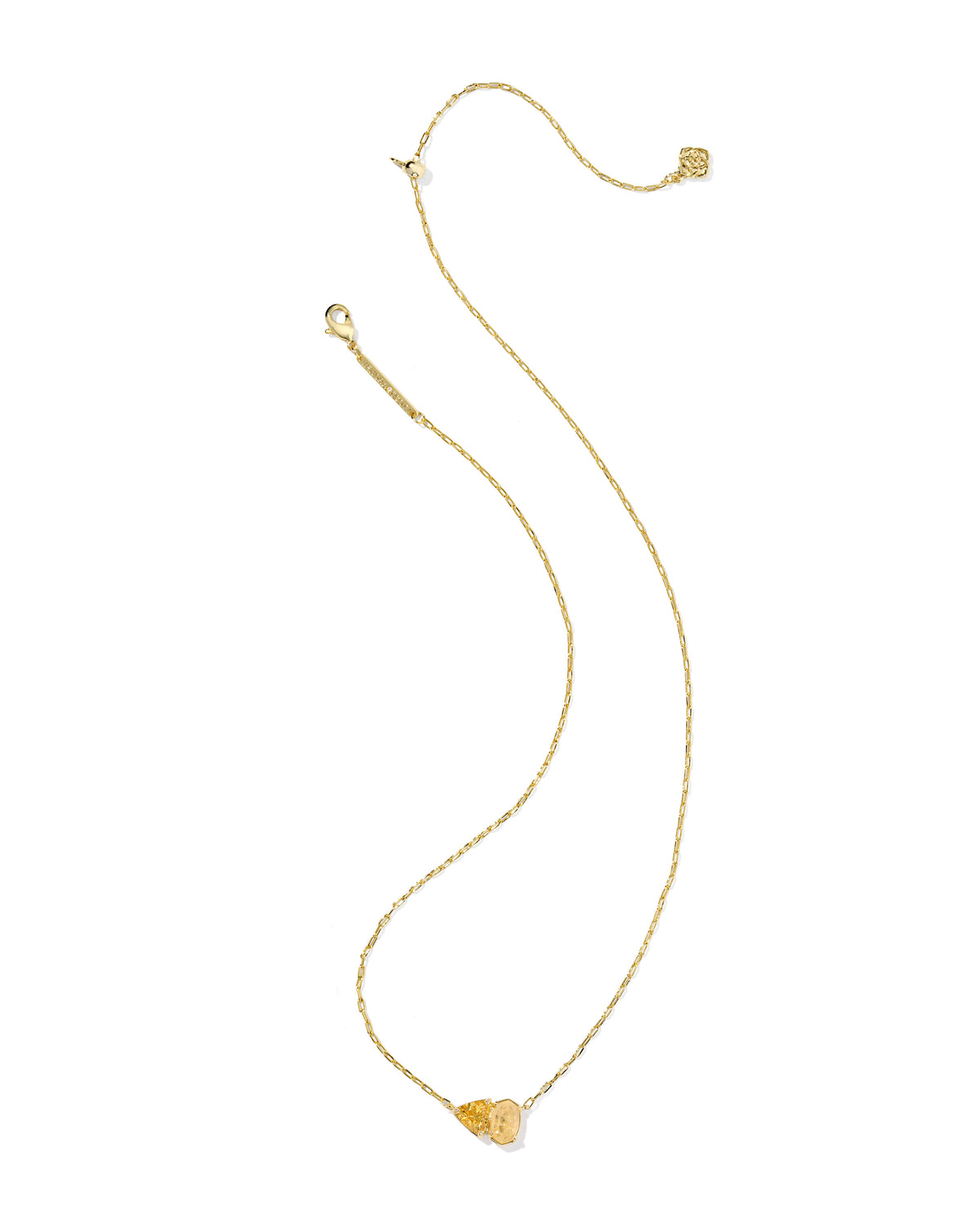 Tatum Short Pendant Necklace Gold Golden Yellow Mix