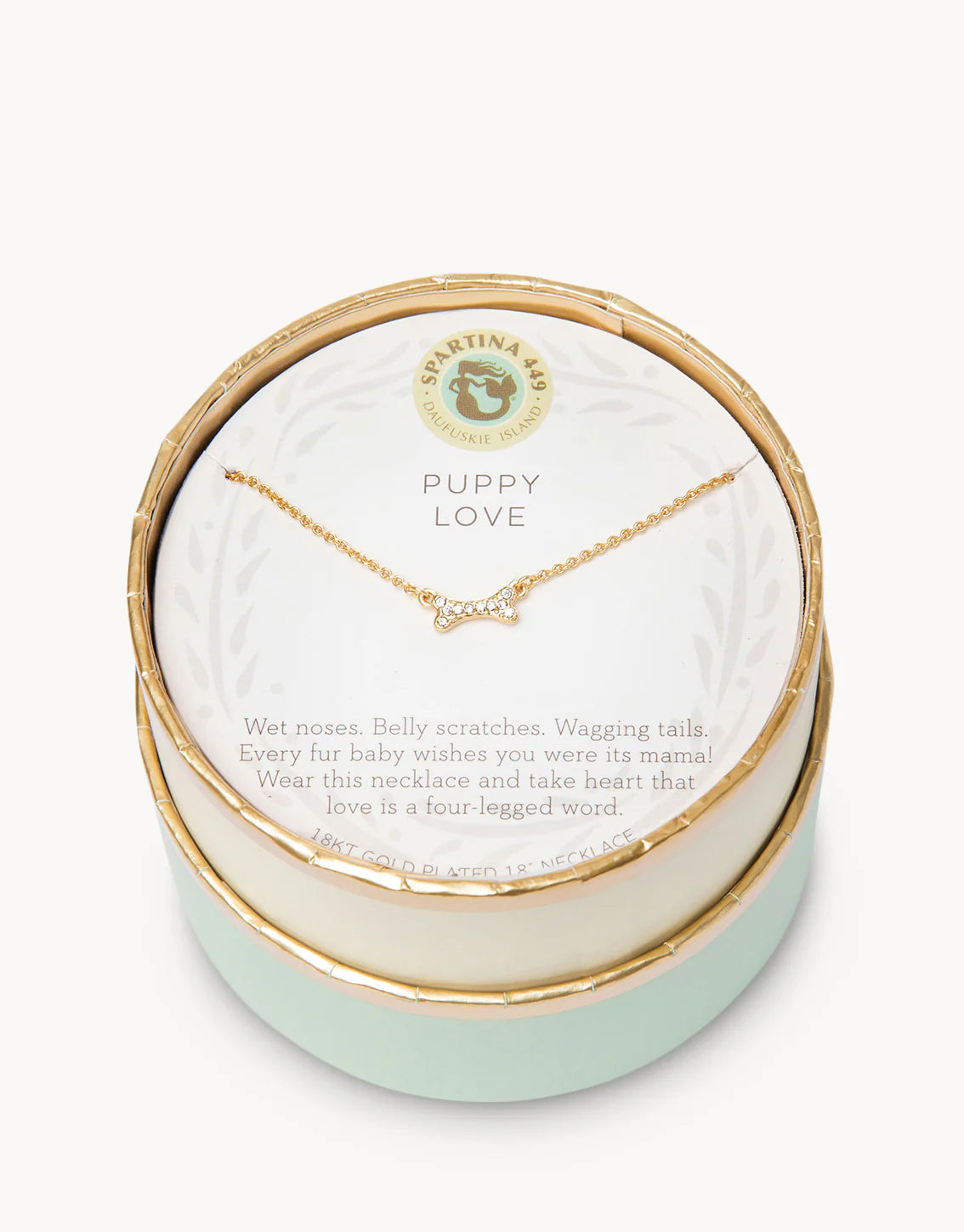 Sea La Vie Necklace 18" Puppy Love/Bone Gold