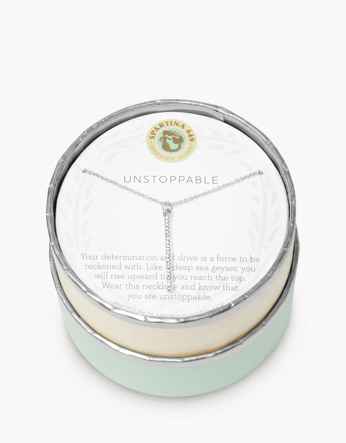 Sea La Vie Necklace 18" Unstoppable/Vertical Bar Silver