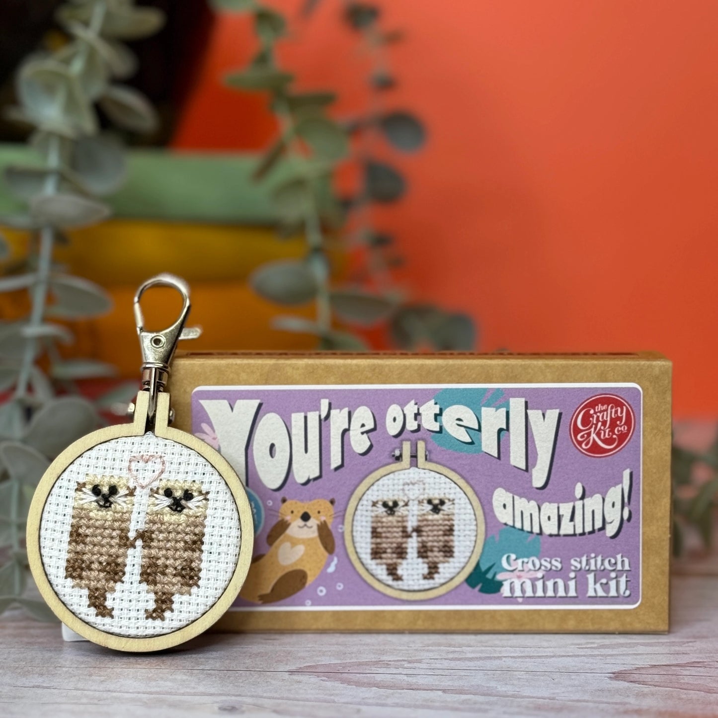 "You're Otterly Amazing!" Mini Matchbox Cross Stitch Kit
