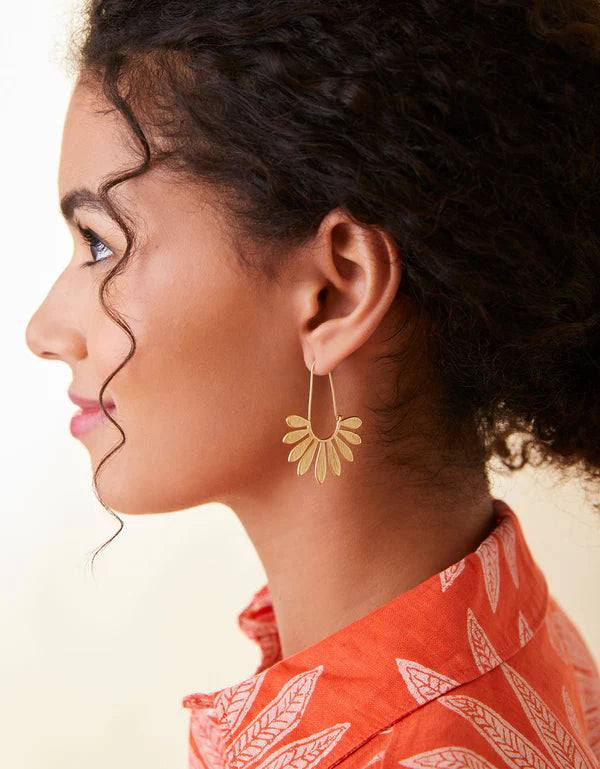 Palmetto Hoop Earrings