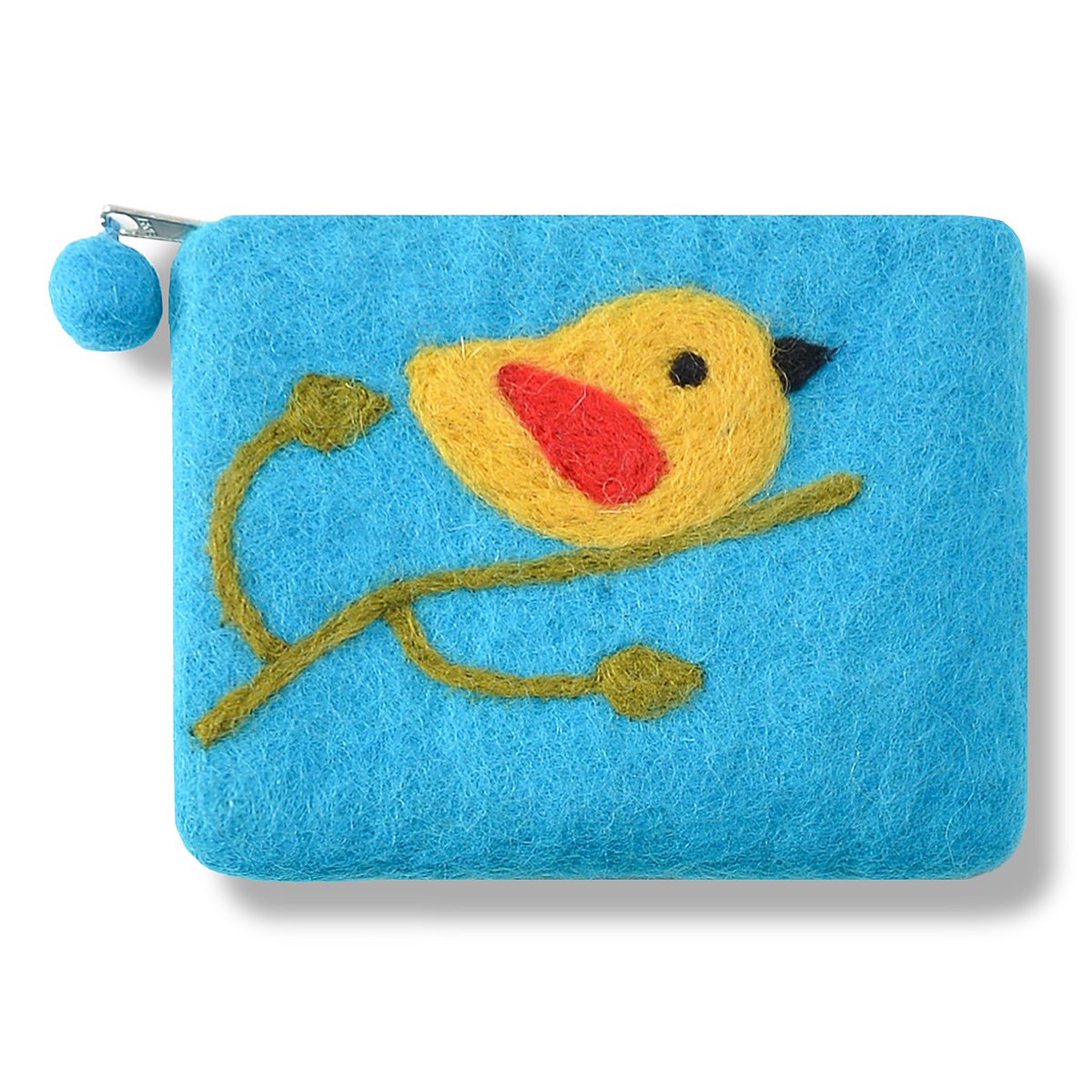 One Bird Design Felted Coin Purse