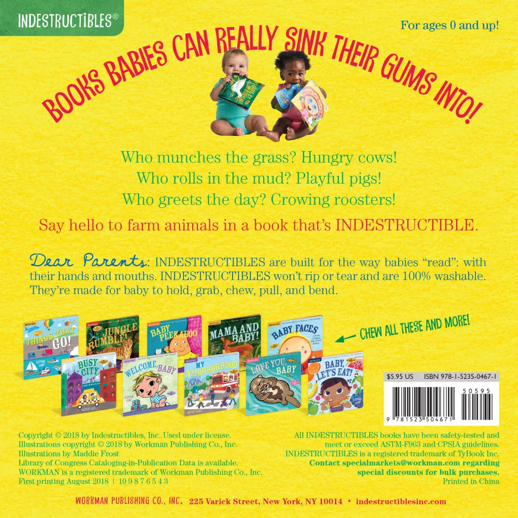 Indestructibles: Hello, Farm! Book