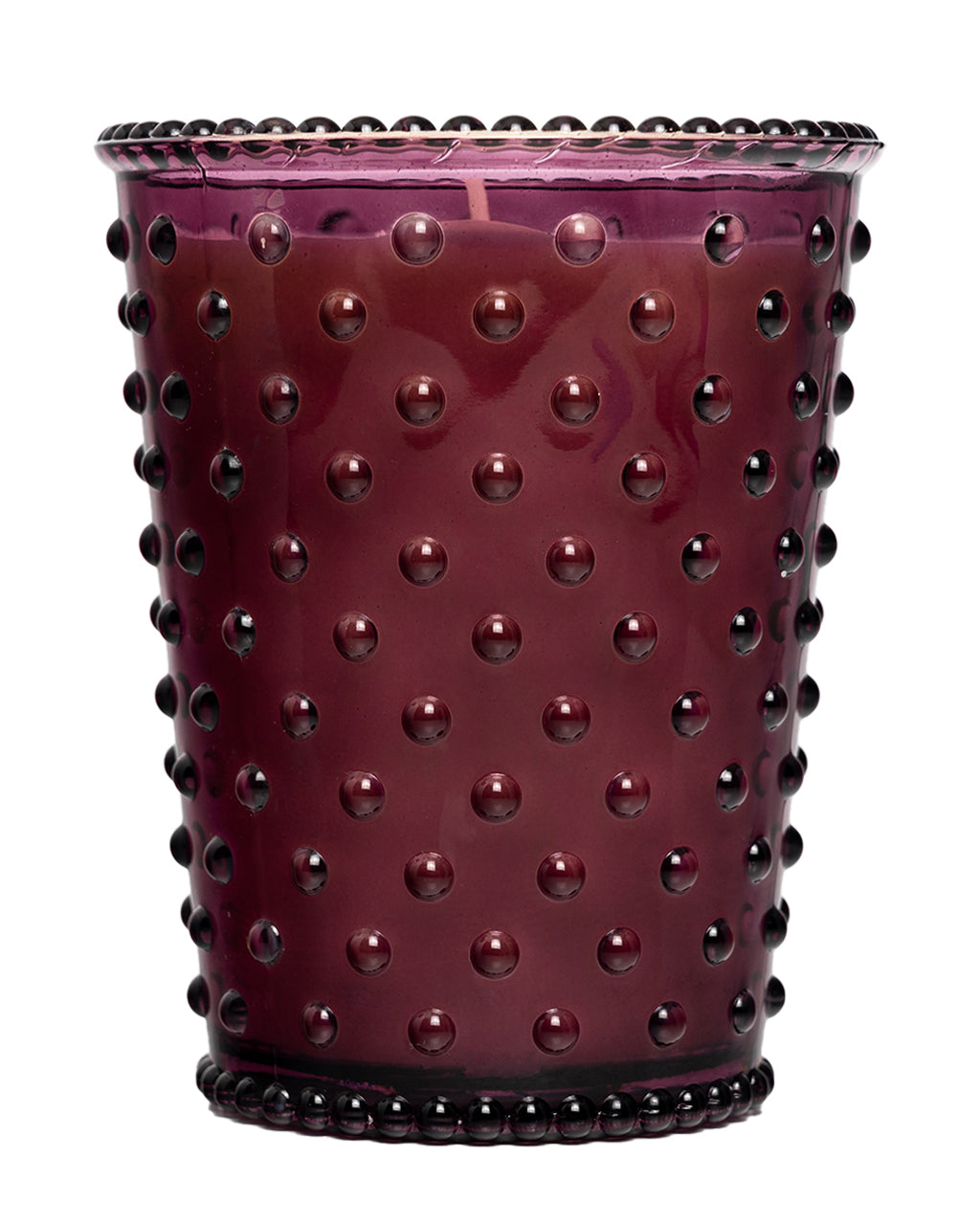 Fig Hobnail Glass Candle