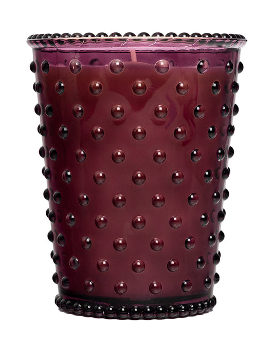 Fig Hobnail Glass Candle
