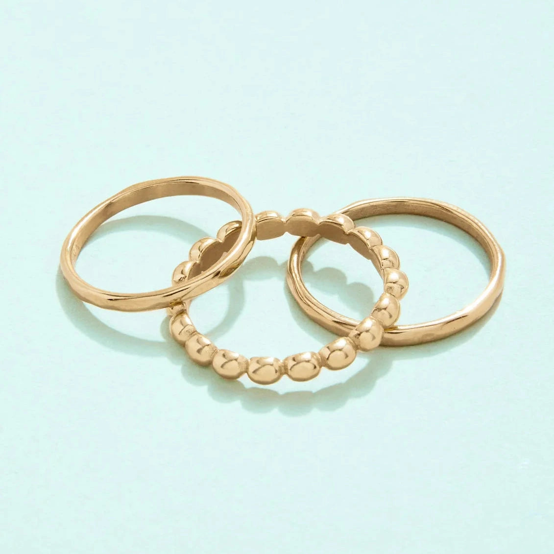 Shelter Cove Gold Ring Stack