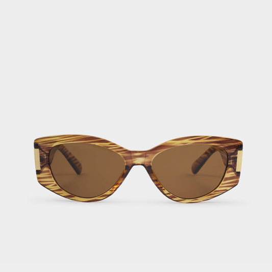 Rimini Sunglasses Striped Brown Transparent