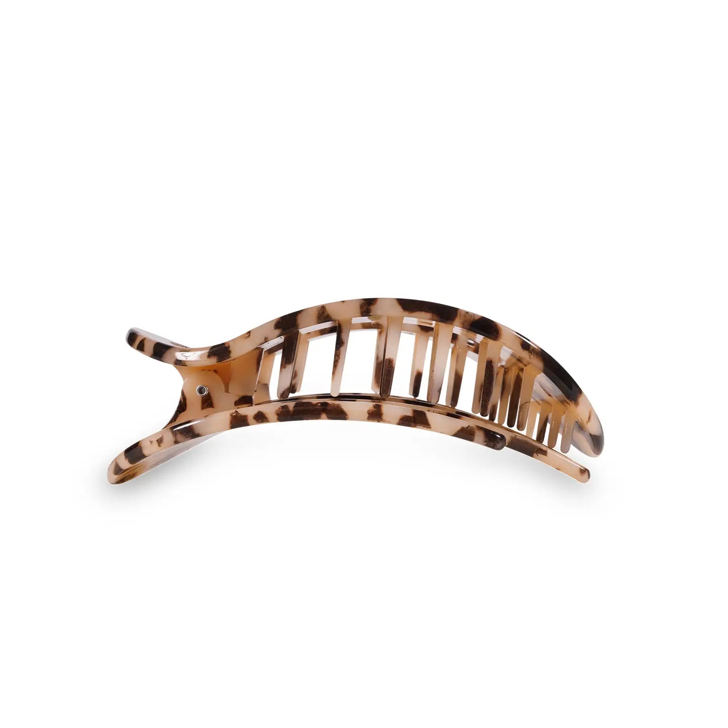 Teleties Medium Flat Round Clip Blonde Tortoise