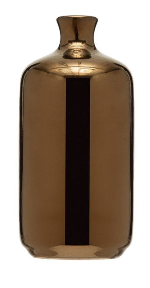 Stoneware Vase Reactive Glaze Bronze Metallic