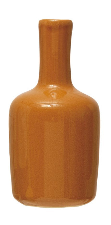 Stoneware Vase Reactive Glaze Apricot