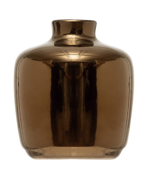 Stoneware Vase Reactive Glaze Bronze Metallic