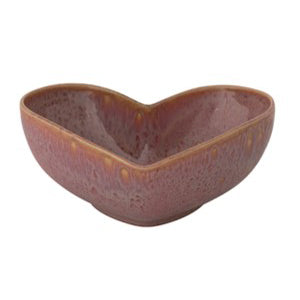 Berry Color Stoneware Heart Shaped Bowl Reactive Glaze