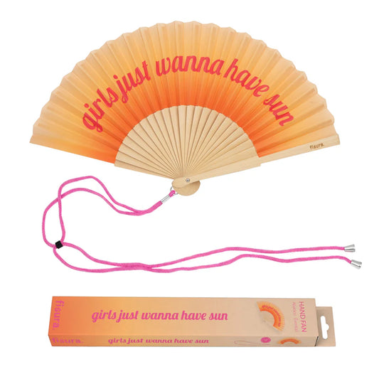 Girls Just Wanna Have Sun Hand Fan