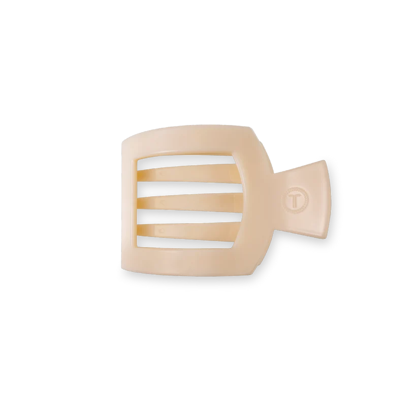 Almond Beige Small Flat Square Hair Clip