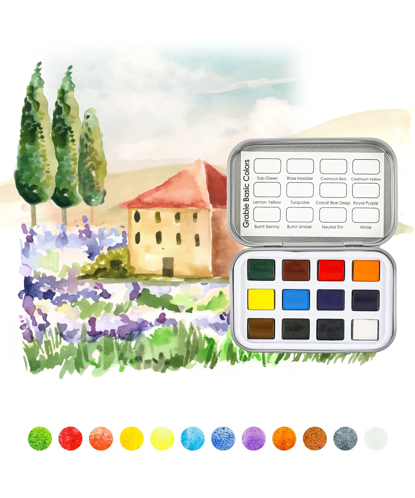 Essential Watercolor Pocket Set of 12 Colors