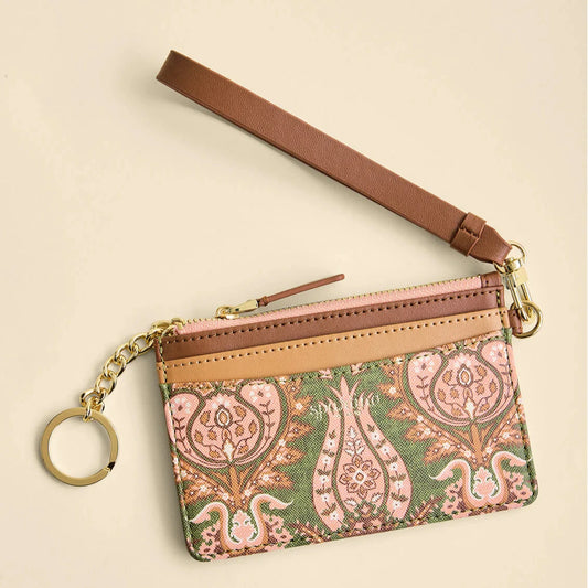 Slimcard Coinpurse Mercer House Damask Olive